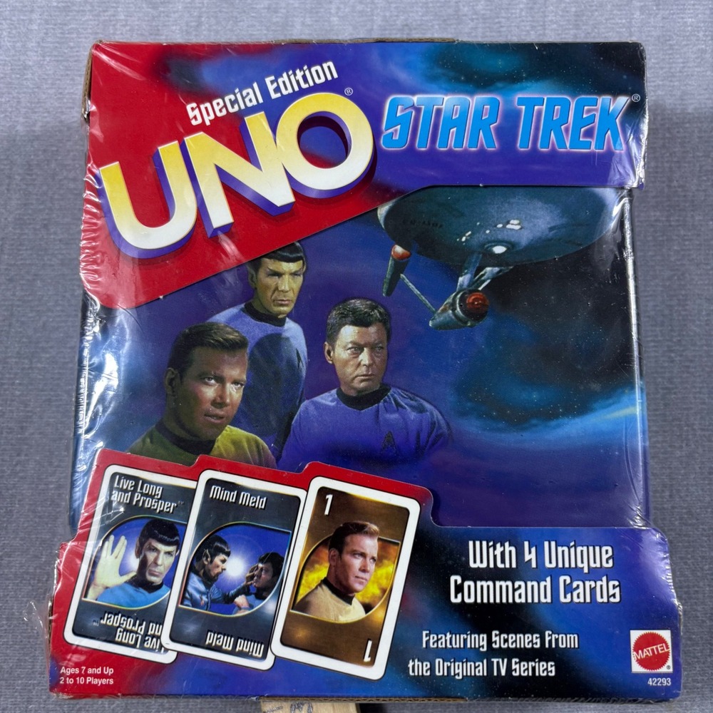 Mattel Card Game Unisex OS Blue Star Trek Uno Special Edition Collectible Tin